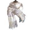 Imitation Cashmere Plaid Men's and Women's European  American  Korean and Japanese Thickened Warm Tassel Shawls and Scarves