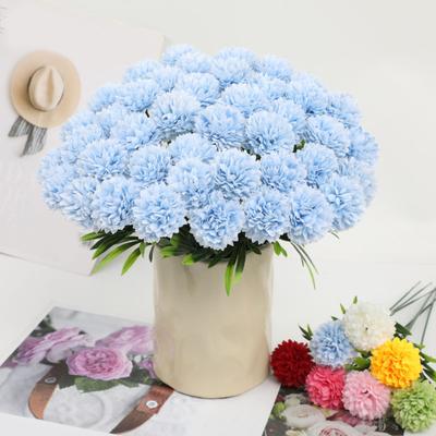 6 Pezzi Fiore di Ortensia Artificiale Fiore a Palla di Crisantemo Finto Ortensia a Gambo Lungo Finta per Bouquet da Sposa per Casa Ufficio Caffetteria Feste Matrimonio
