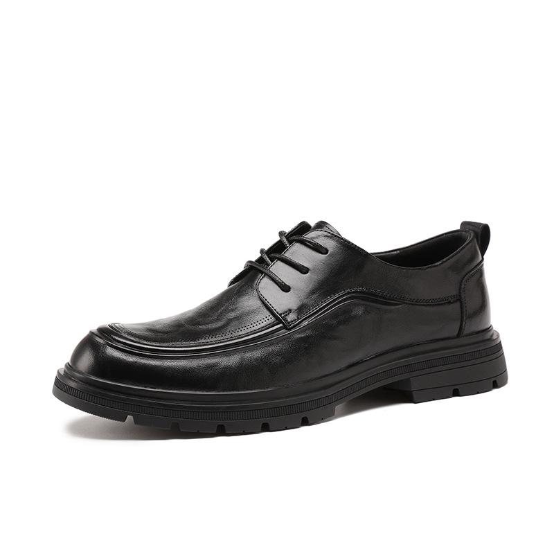 

2025 Мужские Осенние Удобные Прочные Туфли из Коровьей Кожи - Британский Деловой Повседневный и Формальный Стиль Size 40