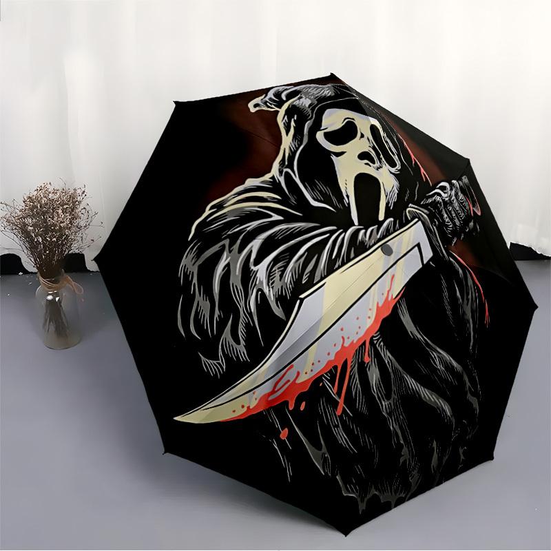 1pc Scream Automatic Open/Close Umbrella Folding Umbrella, Portable Compact Travel Umbrella, Birthday/Christmas Gift for Men & Women L1110y19