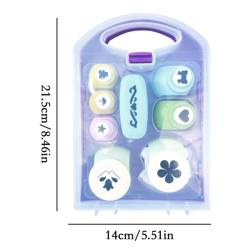 8PCS Assorted Size Craft Punches for DIY Art All Different Crafting Designs Hole Punch for Greeting Cards Scrapbooking Arts