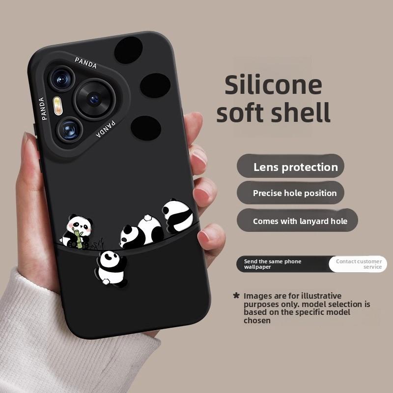 Kompatibel mit Huawei Pura 80 Handyhülle Neu 80 Pro Panda P70 Nische P70 Pro Niedlich 60 Stoßfest Trendig Lustig