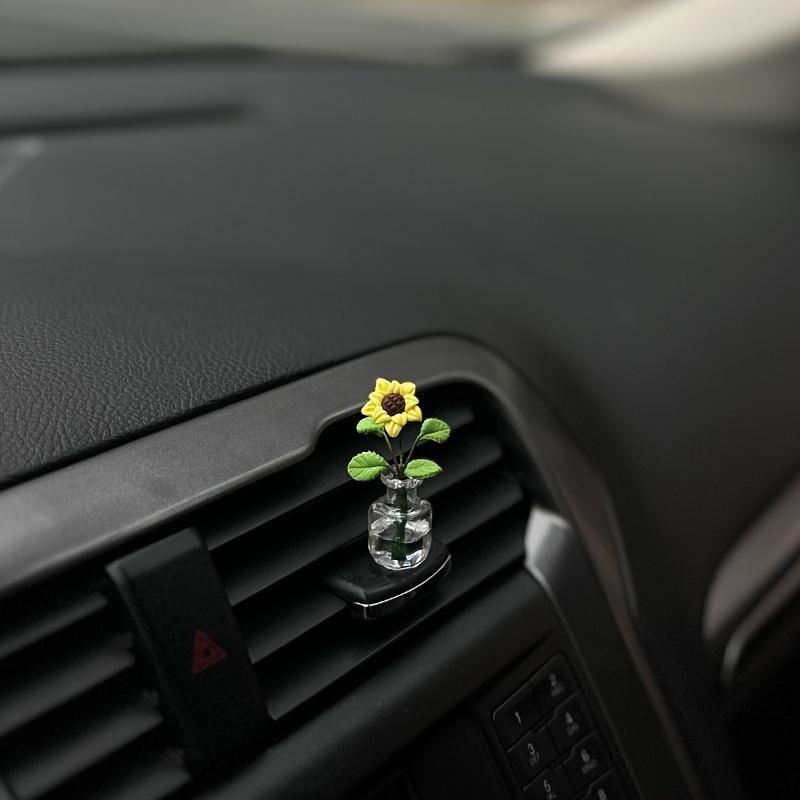 Sunflower Car Dashboard & Window Trim Cute Creative Car Interior Accessories, Dashboard Decor