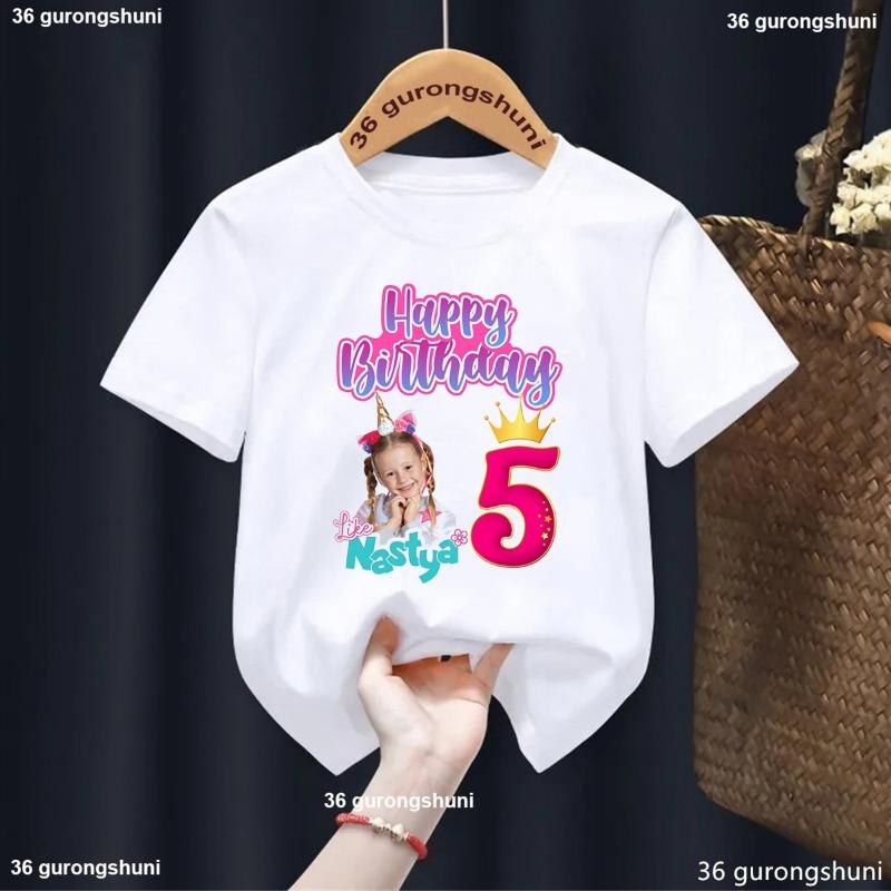 t's My 3 4 5 6 7 8 9 Years Birthday Girls Boys Cartoon K-Pop Demon Tiger Hunters Cute Kids Clothes Children Print T-Shirts