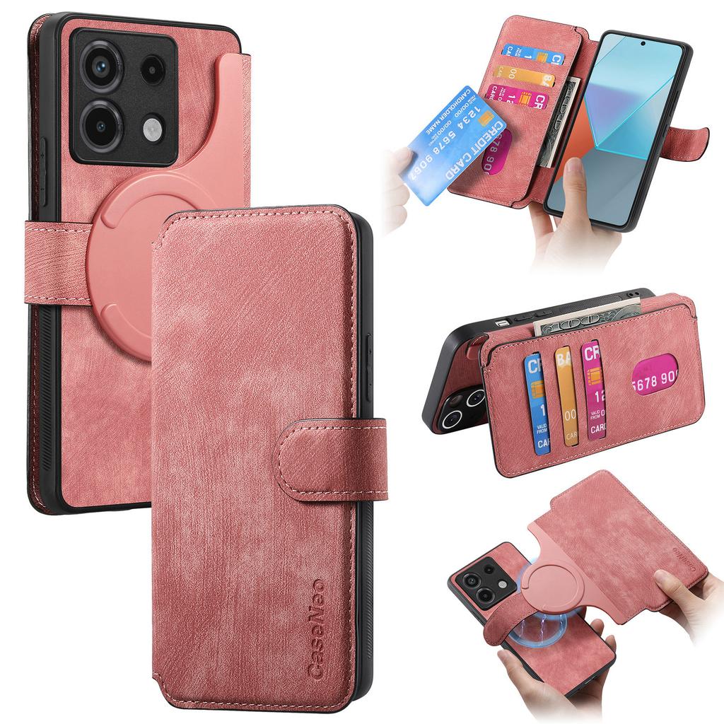 For Xiaomi Redmi Note 13 Pro 5G/Poco X6 5G Magnetic Case CASENEO Detachable Leather Phone Wallet Cover