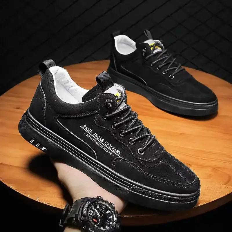 Spring Men's Shoes New Breathable Men's Sneakers Designer Trend Casual Leather Shoes Luxury Trainer Men's Walking Running Shoes