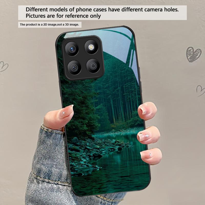 Wald Bach Muster Für Honor X5 Plus X30 X9c Smart X5b X9a X30 Max X50i 30 Pro 50 Pro 70 90 Smart 200 Lite Glas Handyhülle