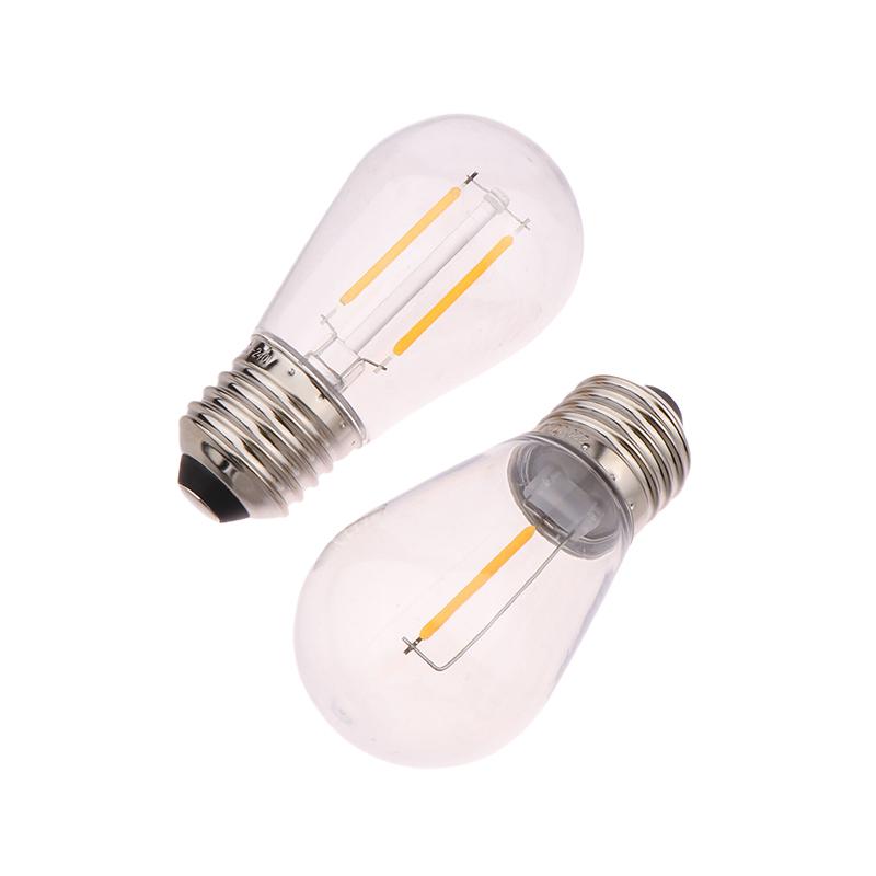 S14 Plastics Led Bulb E27/E26 3V 120V Warm White 2W 1W Shatterproof Lamp Bulbs For String Light Christmas Decoration