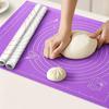 Large Silicone Baking Mat, Extra Thick Non-Stick Dough Kneading Mat with Measurement Scale for Pastry, Pizza, Bread & Baking