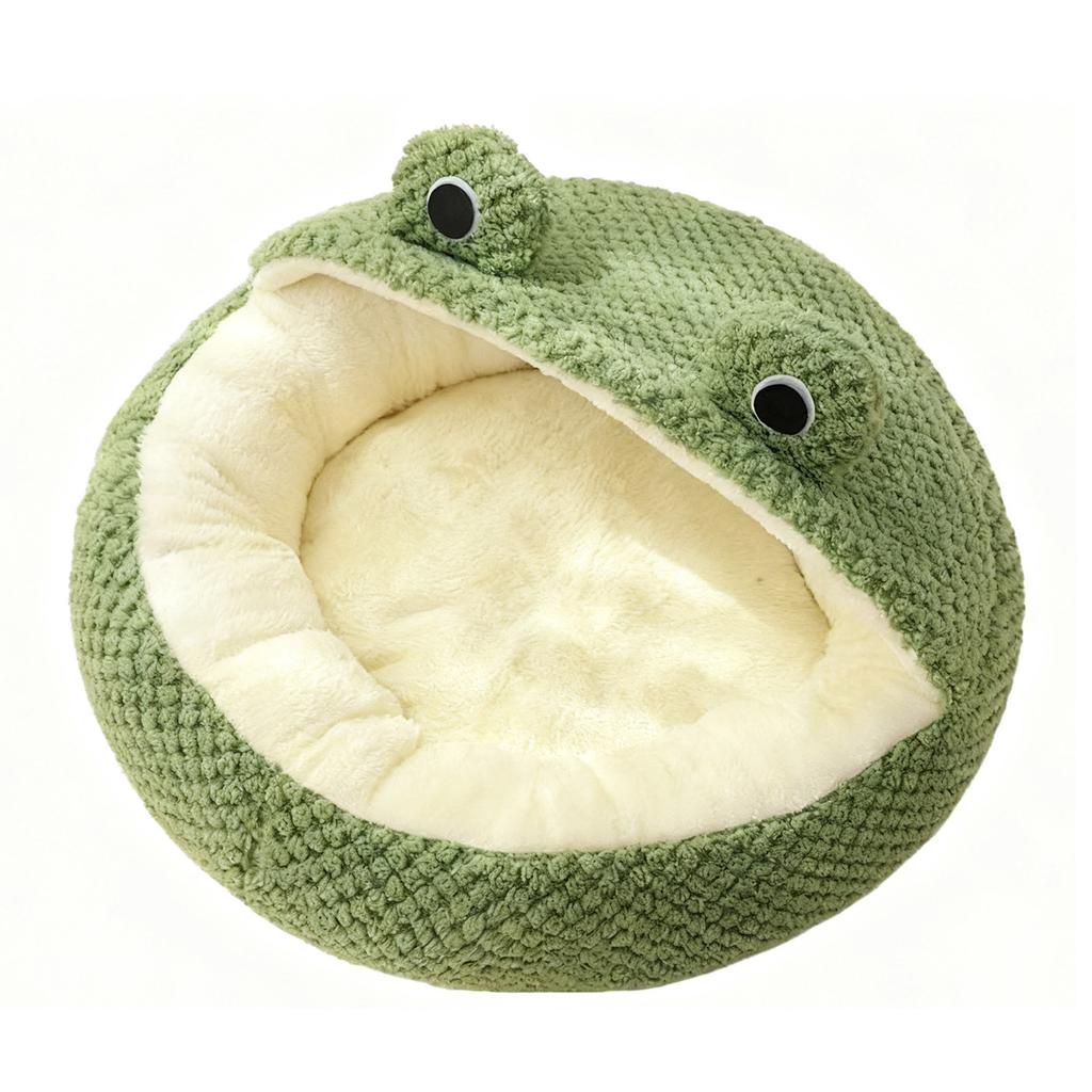Green Cat Bed Washable Non Slip Waterproofing Bottom Comfortable Cute Dog Kitten Sping Bed for Home