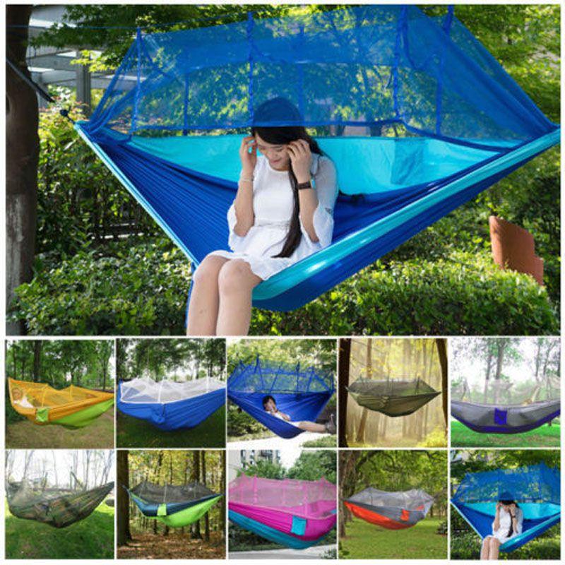 Premium Camping Double Person Travel Outdoor Tent Hammock Bed With Mosquito Net