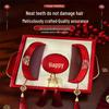 Elegant Bridal Gift Set: High-End Red Wedding Dowry with Mirror and Comb for Mother-in-Law