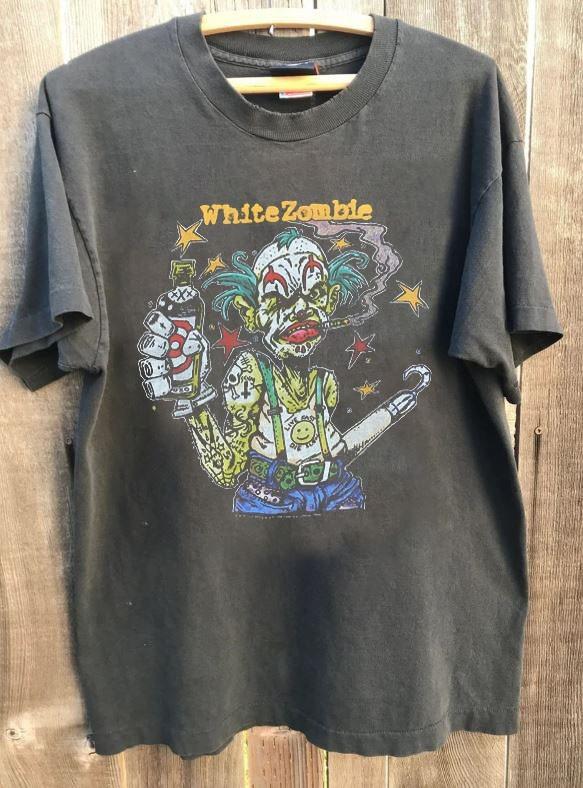 

Vintage 1995 WHITE ZOMBIE Band Shirt Graphic Charcoal Color Tshirt KH16633 Unisex T-Shirt S