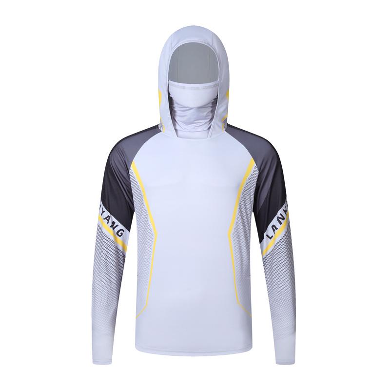 Men's Summer Breathable Camouflage Hooded Long Sleeve Sun Protection Fishing Shirt