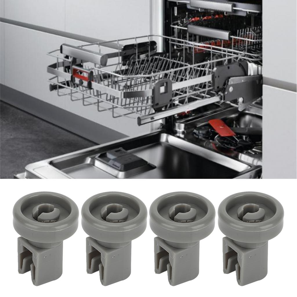 Set of 4 Dishwasher Lower Basket Replacement Wheels, Compatible with NaAeg Favorit Privileg Zanussi, Made of PP Material, Sy To Install