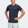 Adidas Reflective Stripe Running Short Sleeve Tee Men Tops Legend-Ink-Blue IB8950