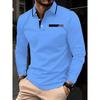 Spring and Autumn Men's Long Sleeve Business Casual Versatile Breathable Moisture Wicking Commuter Daily Top