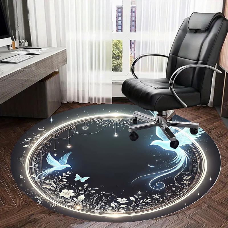 1pc Office Carpet Chair Mats Enchanted Celestial Birds Perfect for Decorating Office Chairs, Living Rooms, Or Bedrooms