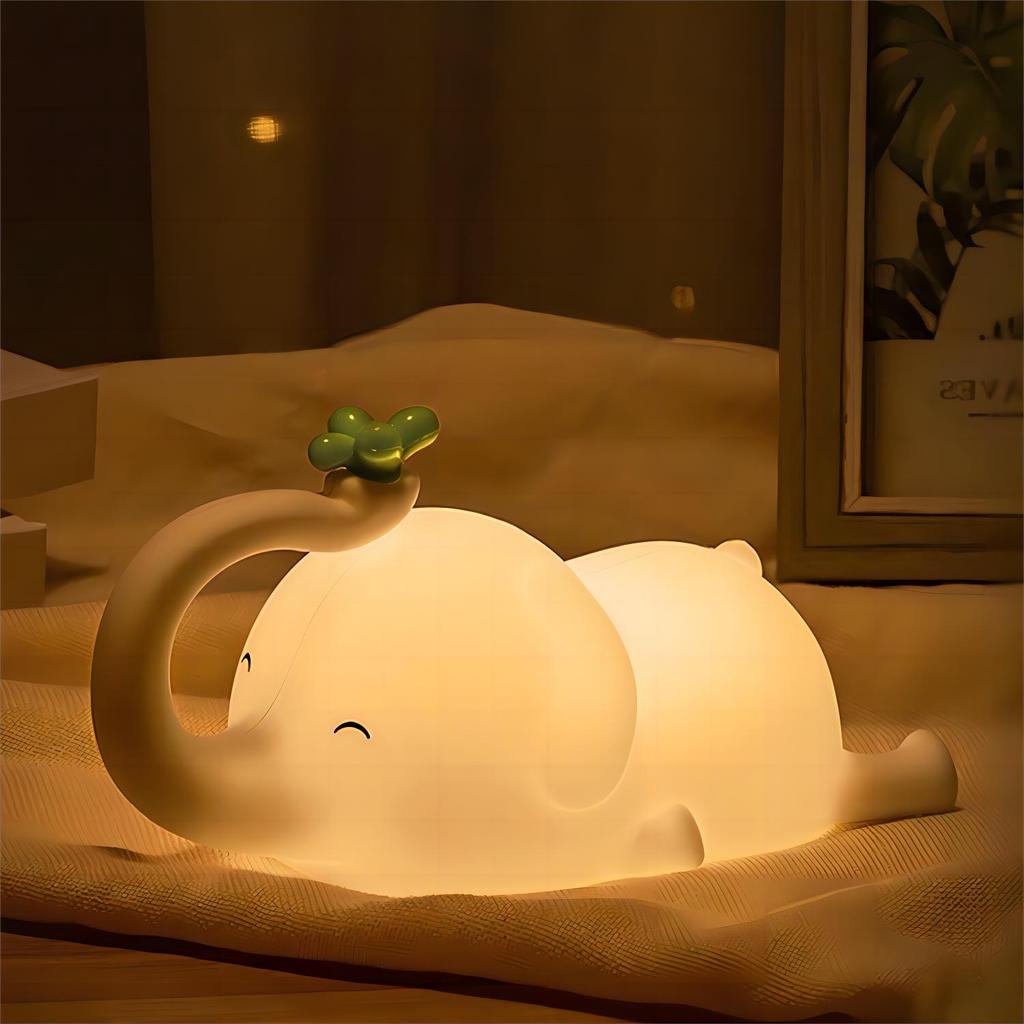 Veilleuses de nuit mignonnes en silicone Mouton Dessin animé Lampe de chambre pour décoration de chambre d'enfant Rechargeable Minuterie Variation d'intensité Veilleuse de nuit pour le sommeil