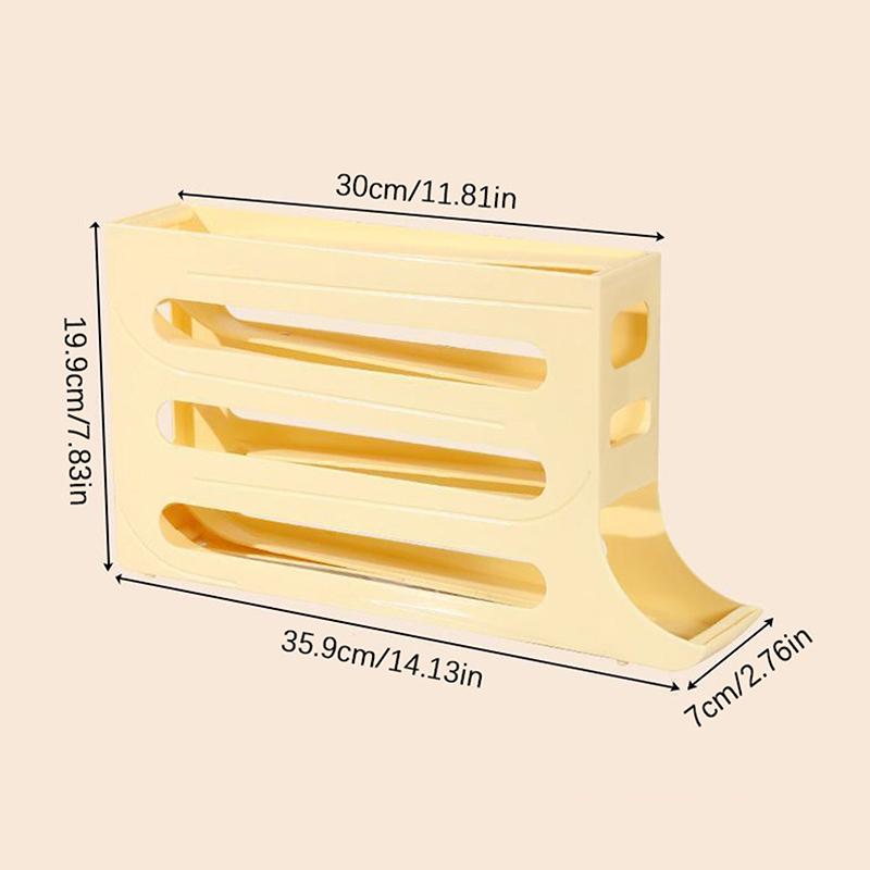 Household Automatic Rolling Egg Storage Box Kitchen Refrigerator Side Door Egg Preservation Rack 30 Egg Boxes