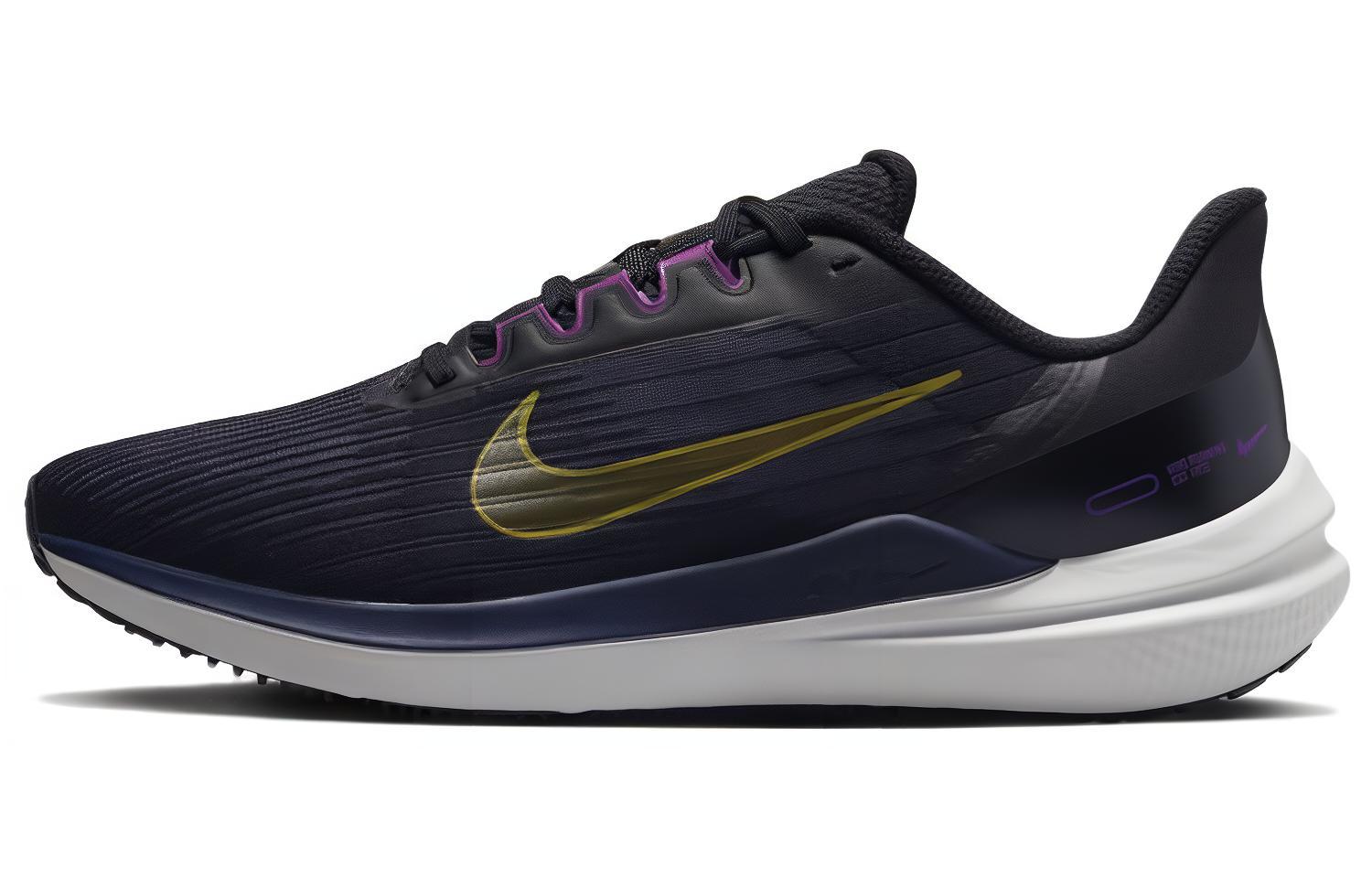 Nike Air Zoom Winflo 9  Black Gold Suede  DD6203-007 44