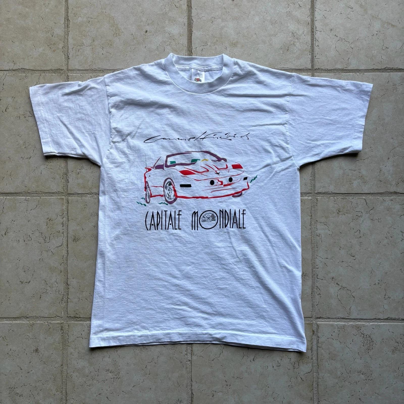 

Vintage 90s Camaro Firebird Capitale Mondiale Graphic T Shirt Single Canadian L 4XL