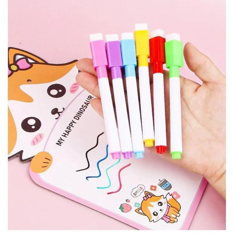 8-piece Set. Small-sized White Board Eraser-style Dry Writing Pen, 8 Colors * 1 Sets