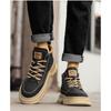 Martin Boots, Fleece-lined Thickened Warm Men's High-top Leather Shoes, Thick-sole Outdoor Snow Boots.