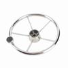 13.5in 5 Spoke Steering Wheel with Knob Stainless Steel Universal Marine Boat Accessories