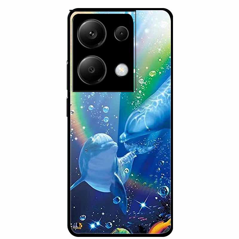Redmi NOTE 13 PRO 4G Case with Tempered Glass & Aesthetic Color Painting