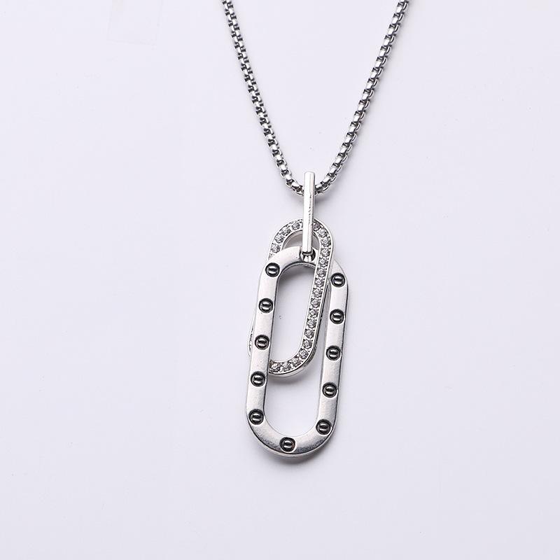 Light Luxury European and American High-end Trendy Accessories Sweatshirt Necklace Pendant