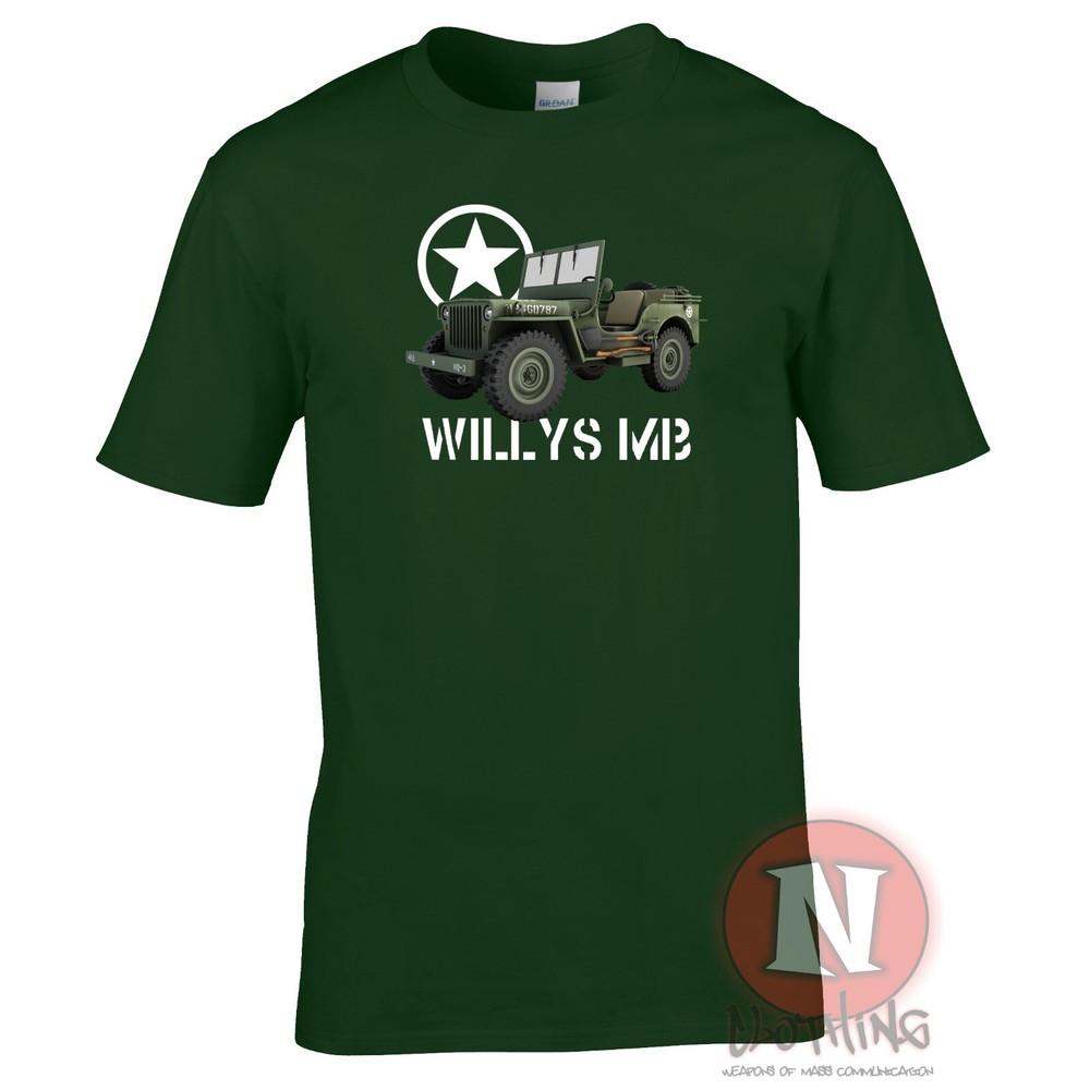 T-shirt Willys Mb Veicolo Multiuso Seconda Guerra Mondiale Esercito USA Alleati