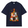 2026 Christmas Tree with Cats Printed Graphic Y2k Harajuku Streetwear 100% Cotton T Shirt Casual Oversized Summer Men T-shirt