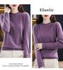 Women's Solid Color Knitted Pullover Sweater - Round Neck, Long Sleeve, Autumn/Winter, Thin Inner Layer, Short Style.