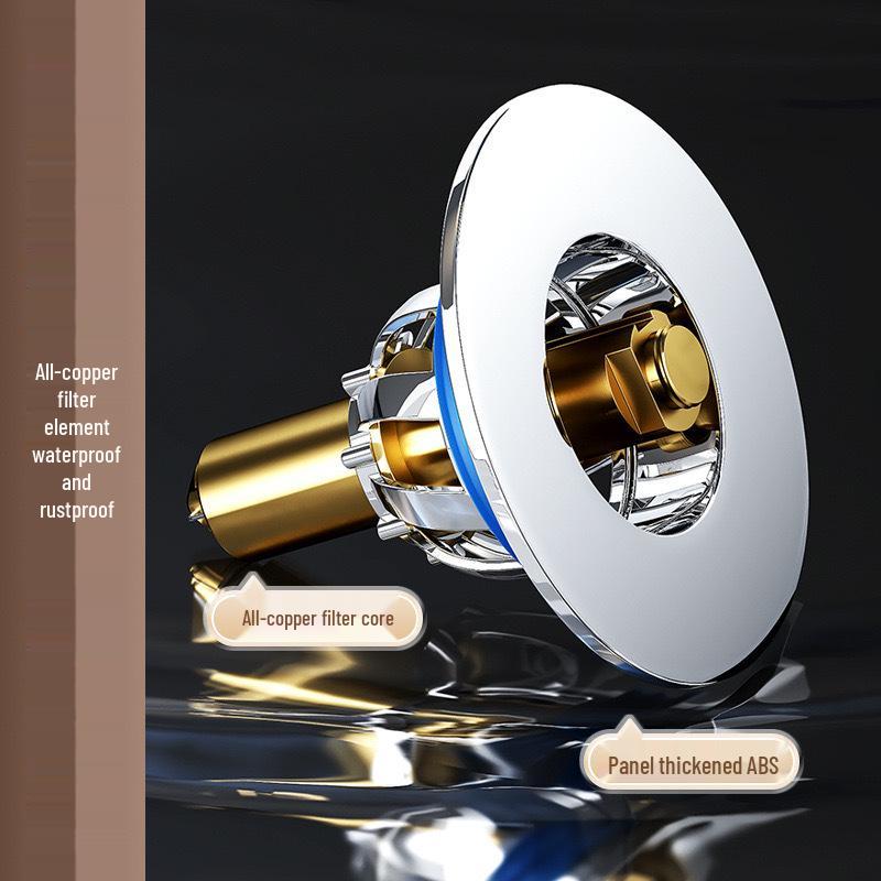 304 Stainless Steel Press-Type Deodorant Floor Drain Renovator for Bathrooms