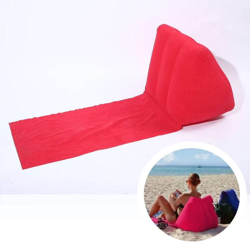 Camping Wedge Chill Inflatable Beach Chair Festival Lounger Pillow Cushion Seat