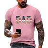Men's Loose Fit Short Sleeve T Shirt Dad Flag Print Casual Summer Daily Wear Comfortable Lightweight Top