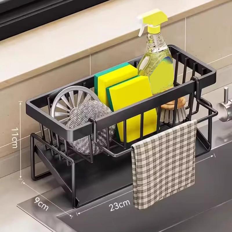 Sponge Drainer Rack Stainless Kitchen Organizer Bathroom Sink Rack Soap Holder Organizer Rack