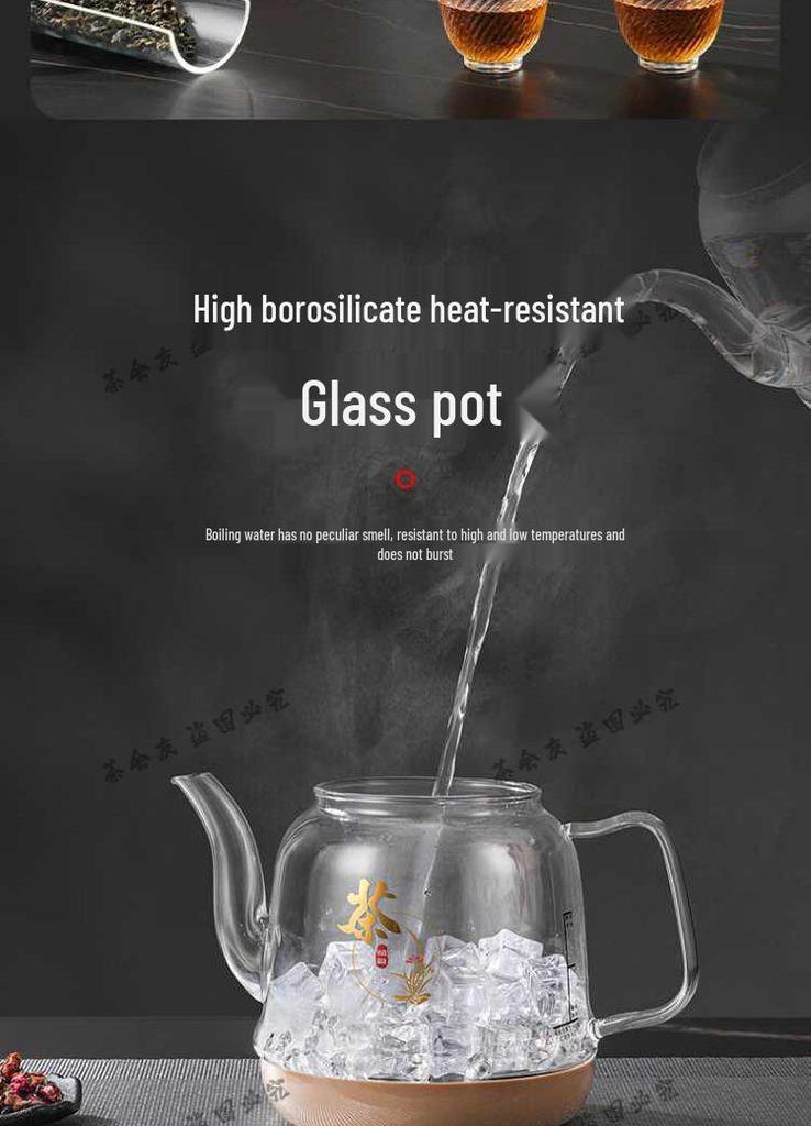 Smart Electric Glass Kettle with Auto Power Off and Insulation for Tea Ceremonies