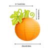 Halloween Round Paper Pumpkin Hanging Lantern Decoration for Thanksgiving Fall Festival Indoor Outdoor Party Patio Home Holiday Scene Decor Supplies