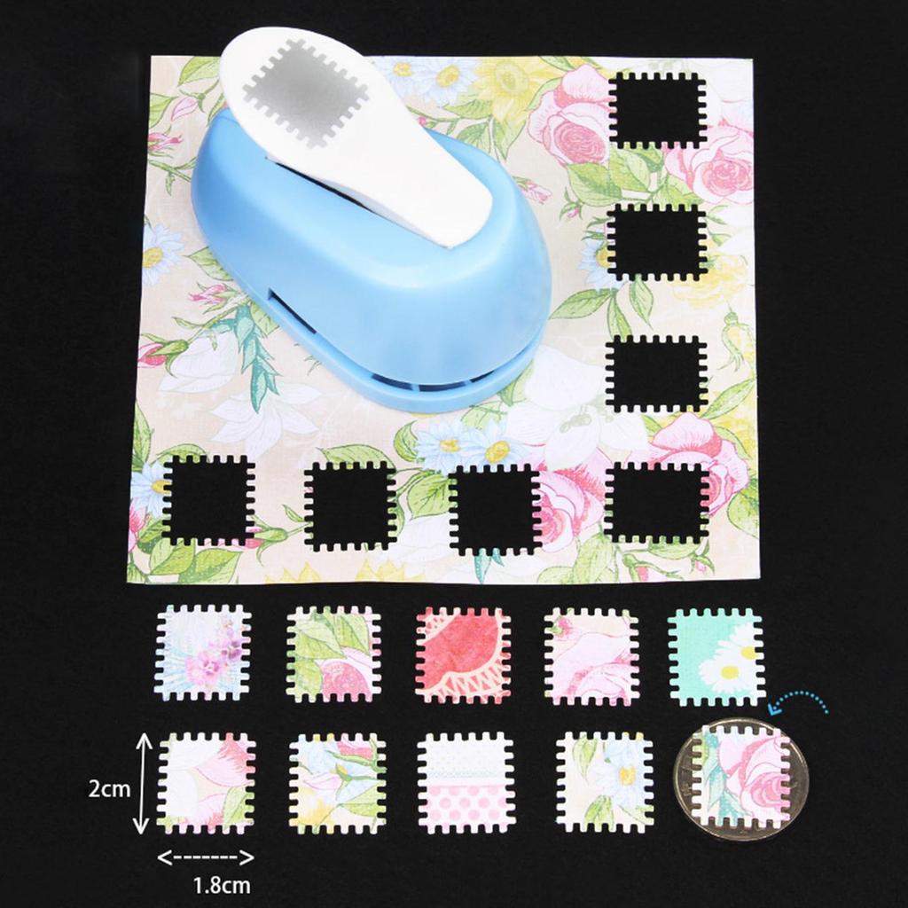 Kids Stamp Shape Paper Punch Easy Accessory for Journaling Versatile Lever Action 8x5x5.4 cm