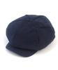 Yunibeosyeolkemiseuteuli Linen Navy Loose Fit Newsboy Cap