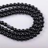 Natural Black Agate Beads for DIY Bracelet Jewelry - Round Spacer Beads