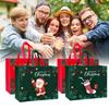 Christmas Gift Bags Reusable Cartoon Pattern Non Woven Tote Bags with Handles for Gift Packaging Gift Bags Party Supplies 4PCS