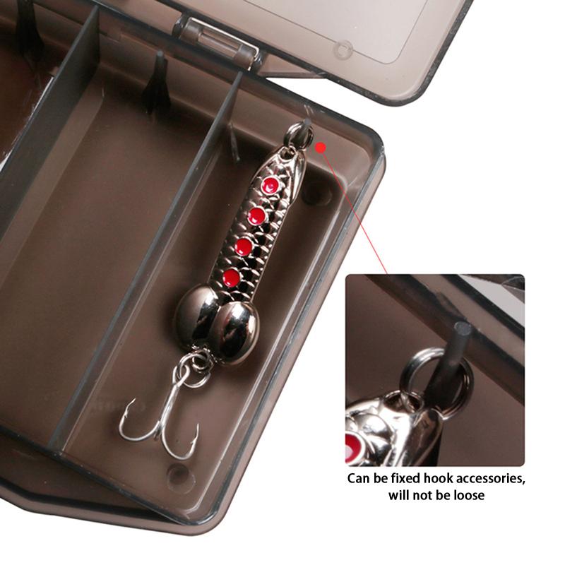 Fishing Tackle Box Large 5 Grid Lightweight Thickened Frosted Fish Hook Bait Accessories Storage