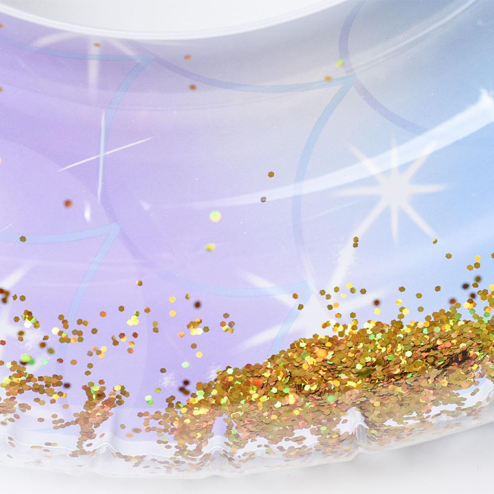 Nafukovací křišťálový průhledný flitrový plavecký prsten Flash plovoucí prsten Záchranný kruh Dárek pro dospělé teen Beach Pool Party Hračka