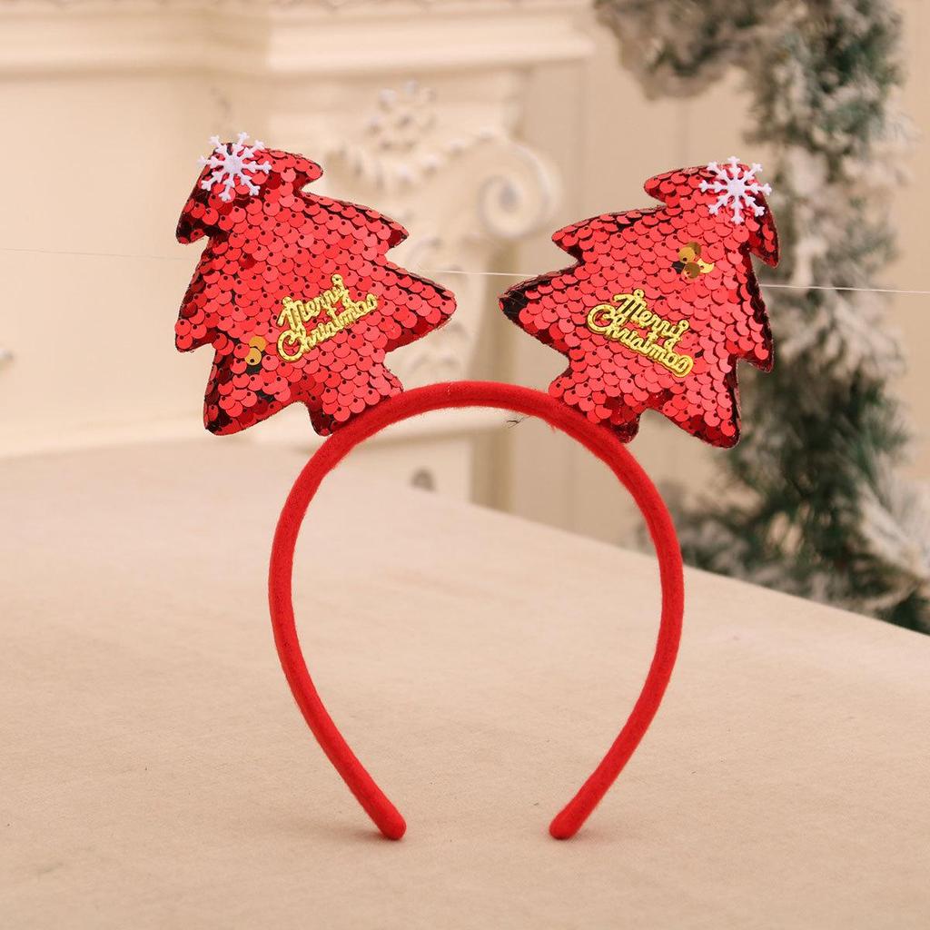 Individually Packaged Cartoon Christmas Headbands: Festive Decorations and Party Gifts with Antlers.