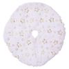 Plush Christmas Tree Skirt White Faux Fur Xmas Trees Sequin Carpet Mat Small Skirts Home Party Decorations