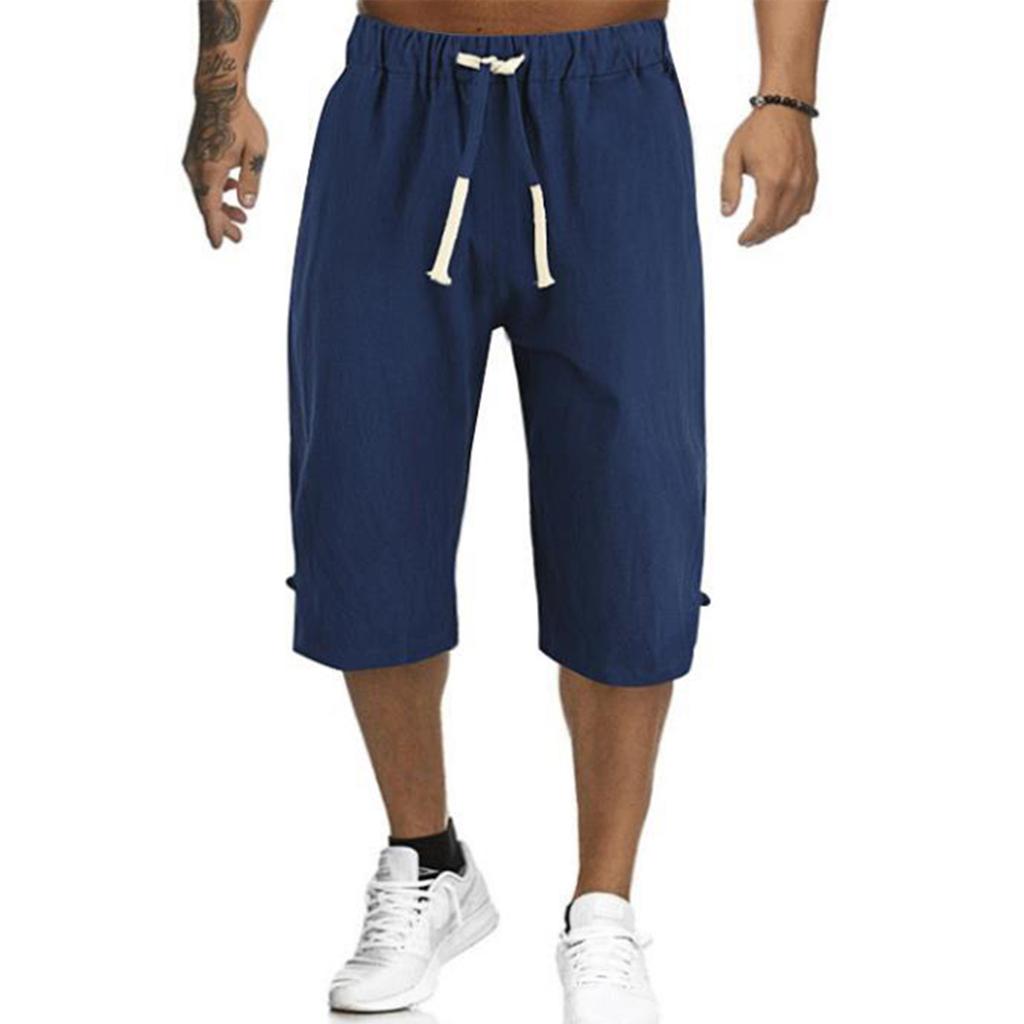 Men's Casual Color Outdoors Pocket Beach Work Trouser  Beach Shorts Pant