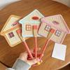 Cute Hand-Woven Fan House Design Decorative Handheld Fans Compact Cattail Fan  Home Decor
